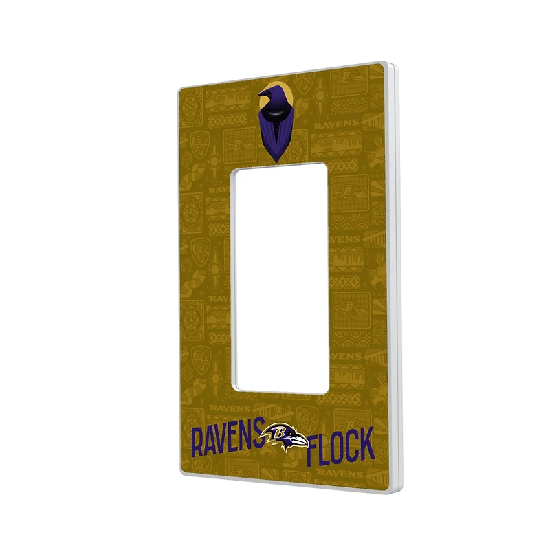 Baltimore Ravens 2024 Illustrated Limited Edition Single Rocker Light Switch Plate