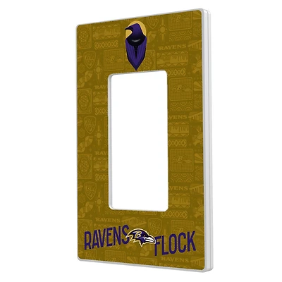 Baltimore Ravens 2024 Illustrated Limited Edition Single Rocker Light Switch Plate