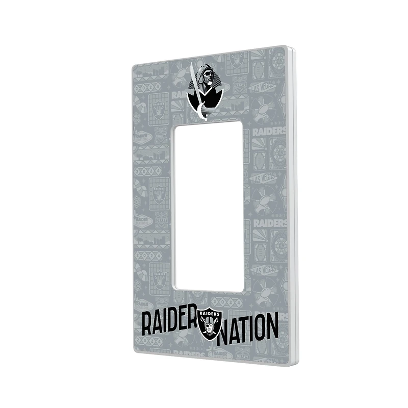 Las Vegas Raiders 2024 Illustrated Limited Edition Single Rocker Light Switch Plate