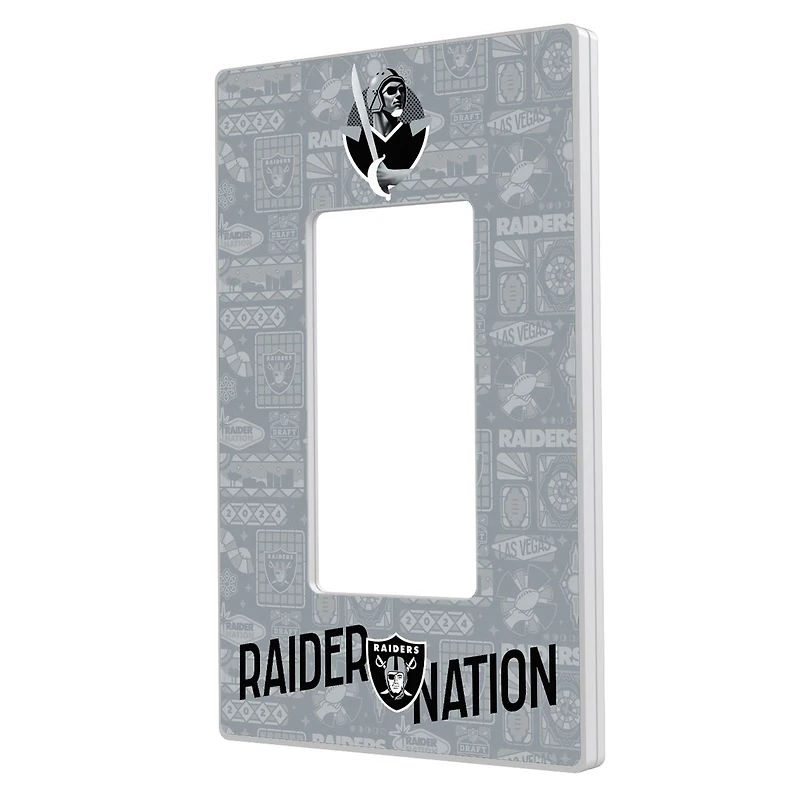 Las Vegas Raiders 2024 Illustrated Limited Edition Single Rocker Light Switch Plate