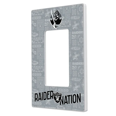 Las Vegas Raiders 2024 Illustrated Limited Edition Single Rocker Light Switch Plate