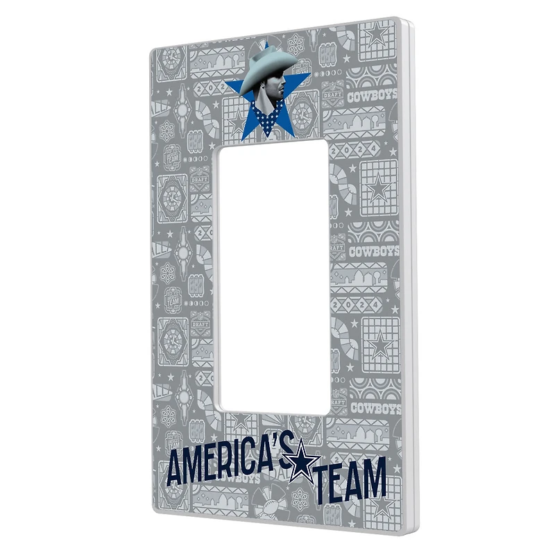 Dallas Cowboys 2024 Illustrated Limited Edition Single Rocker Light Switch Plate