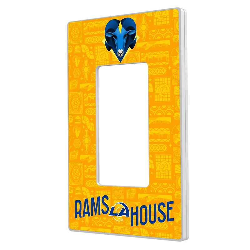 Los Angeles Rams 2024 Illustrated Limited Edition Single Rocker Light Switch Plate
