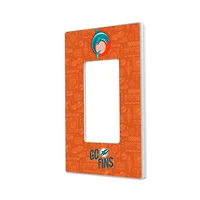 Miami Dolphins 2024 Illustrated Limited Edition Single Rocker Light Switch Plate