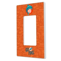 Miami Dolphins 2024 Illustrated Limited Edition Single Rocker Light Switch Plate