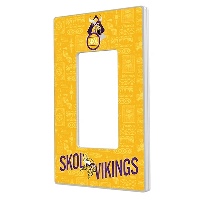 Minnesota Vikings 2024 Illustrated Limited Edition Single Rocker Light Switch Plate