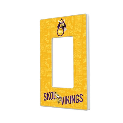 Minnesota Vikings 2024 Illustrated Limited Edition Single Rocker Light Switch Plate
