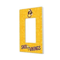 Minnesota Vikings 2024 Illustrated Limited Edition Single Rocker Light Switch Plate