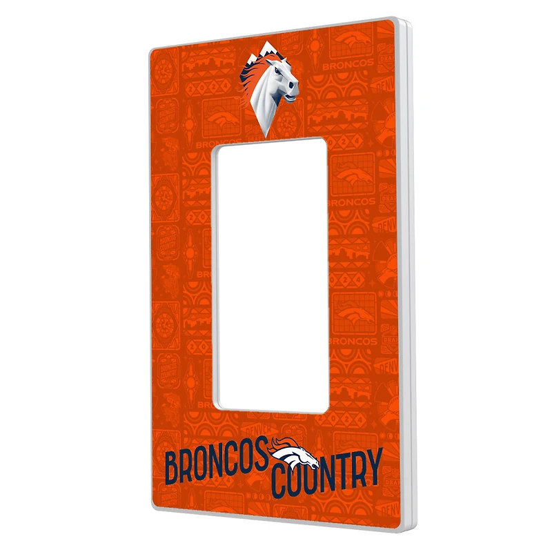 Denver Broncos 2024 Illustrated Limited Edition Single Rocker Light Switch Plate