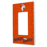 Denver Broncos 2024 Illustrated Limited Edition Single Rocker Light Switch Plate