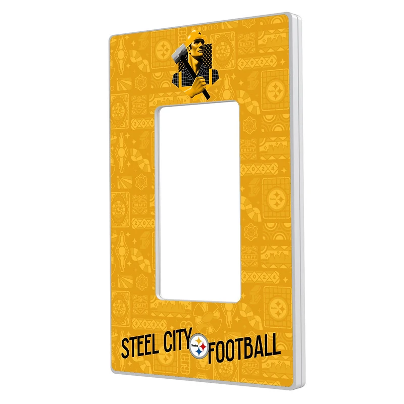 Pittsburgh Steelers 2024 Illustrated Limited Edition Single Rocker Light Switch Plate