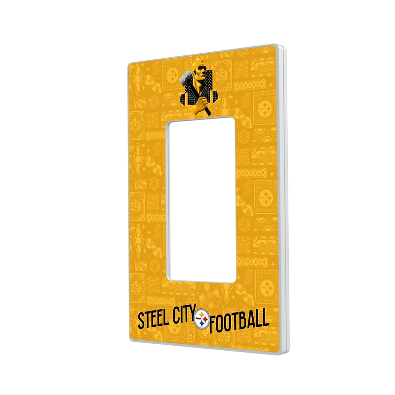 Pittsburgh Steelers 2024 Illustrated Limited Edition Single Rocker Light Switch Plate