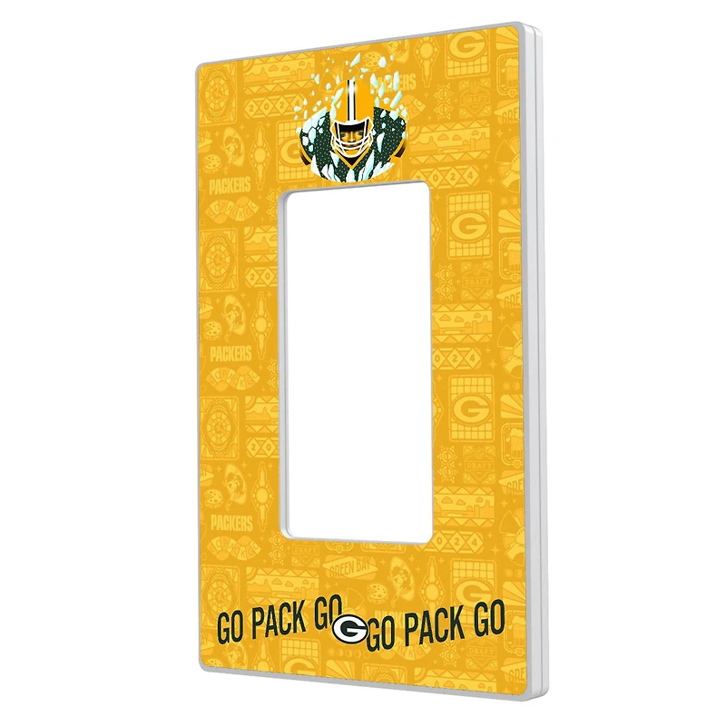 Green Bay Packers 2024 Illustrated Limited Edition Single Rocker Light Switch Plate
