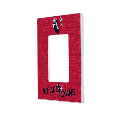 Houston Texans 2024 Illustrated Limited Edition Single Rocker Light Switch Plate