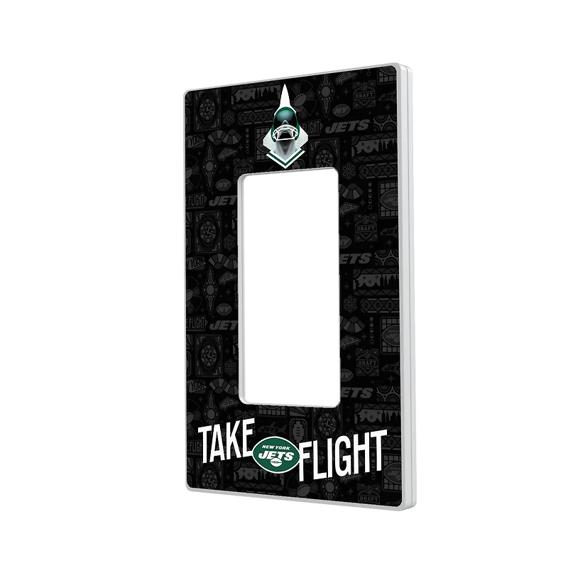 New York Jets 2024 Illustrated Limited Edition Single Rocker Light Switch Plate