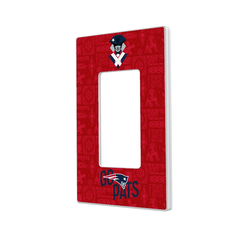 New England Patriots 2024 Illustrated Limited Edition Single Rocker Light Switch Plate