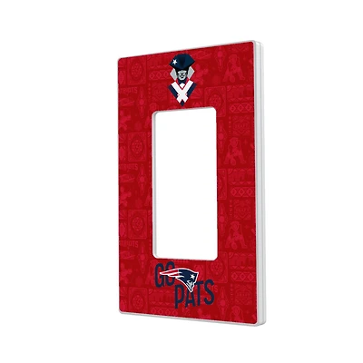 New England Patriots 2024 Illustrated Limited Edition Single Rocker Light Switch Plate