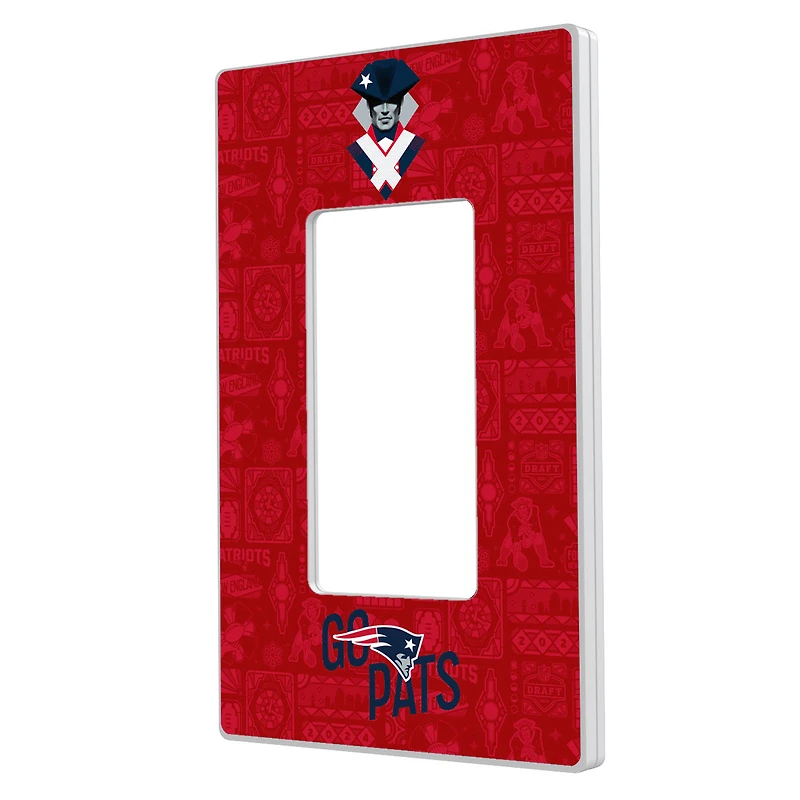 New England Patriots 2024 Illustrated Limited Edition Single Rocker Light Switch Plate