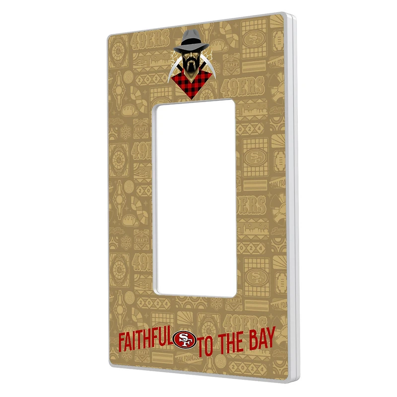 San Francisco 49ers 2024 Illustrated Limited Edition Single Rocker Light Switch Plate