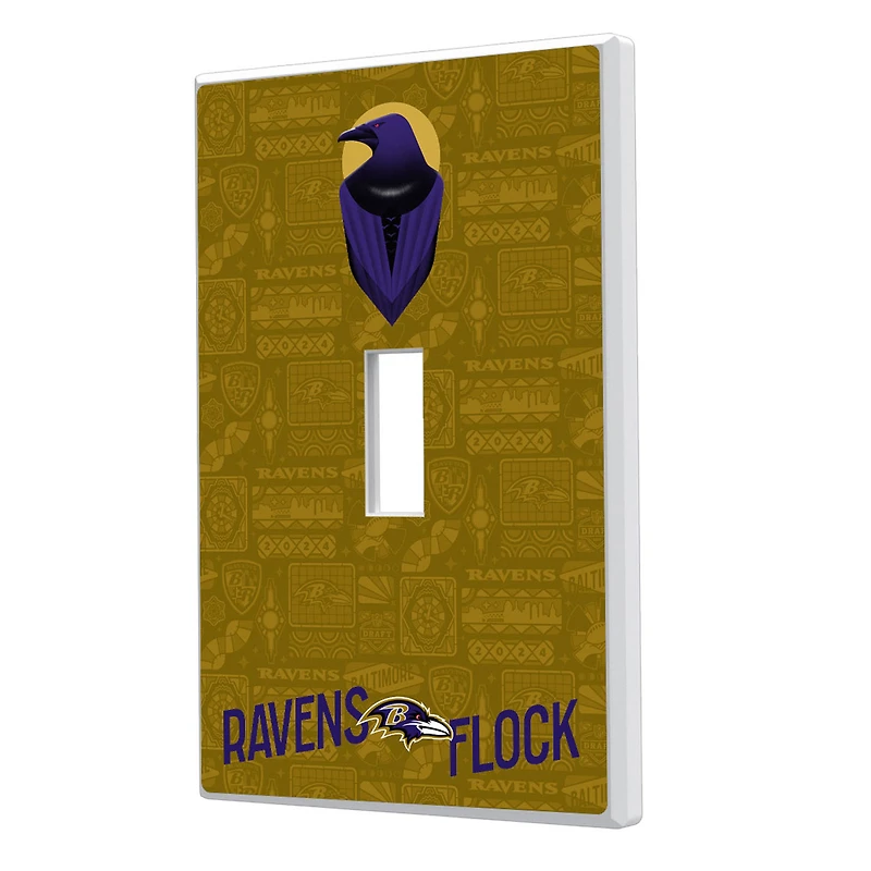 Baltimore Ravens 2024 Illustrated Limited Edition Single Toggle Light Switch Plate