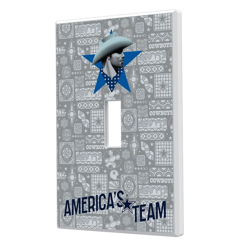 Dallas Cowboys 2024 Illustrated Limited Edition Single Toggle Light Switch Plate