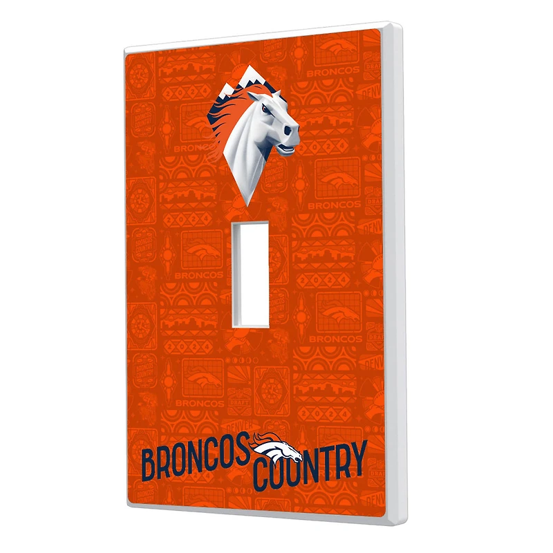 Denver Broncos 2024 Illustrated Limited Edition Single Toggle Light Switch Plate
