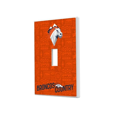 Denver Broncos 2024 Illustrated Limited Edition Single Toggle Light Switch Plate