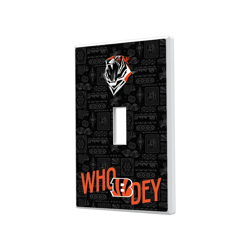 Cincinnati Bengals 2024 Illustrated Limited Edition Single Toggle Light Switch Plate