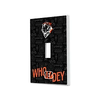 Cincinnati Bengals 2024 Illustrated Limited Edition Single Toggle Light Switch Plate