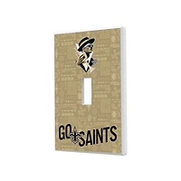 New Orleans Saints 2024 Illustrated Limited Edition Single Toggle Light Switch Plate