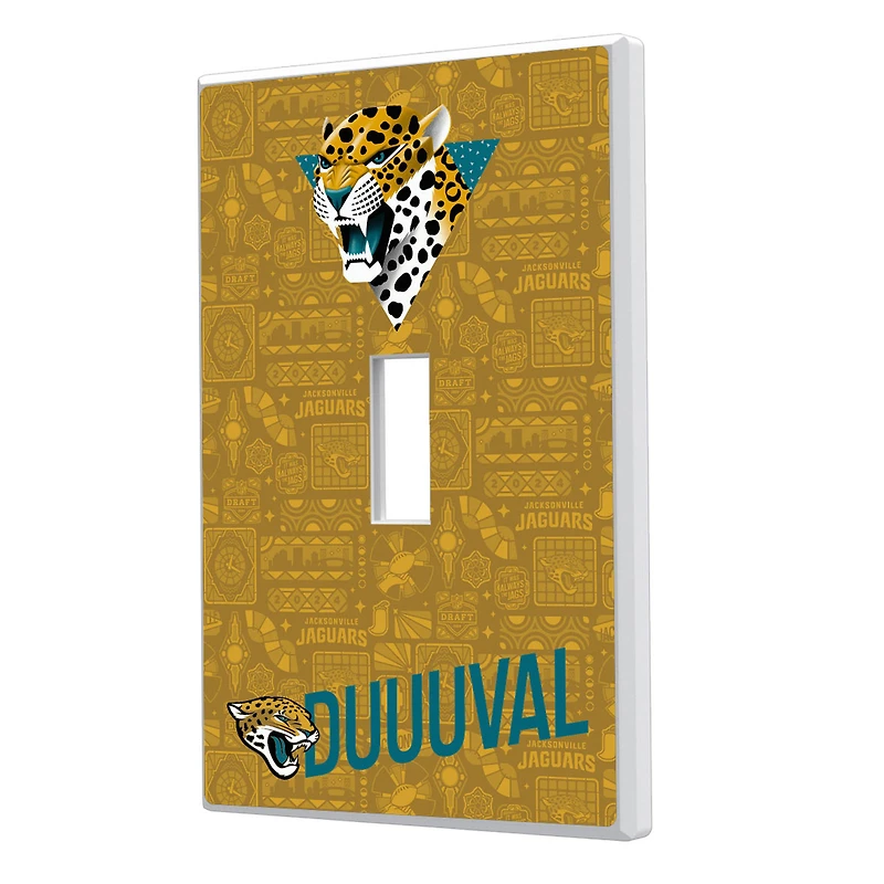 Jacksonville Jaguars 2024 Illustrated Limited Edition Single Toggle Light Switch Plate