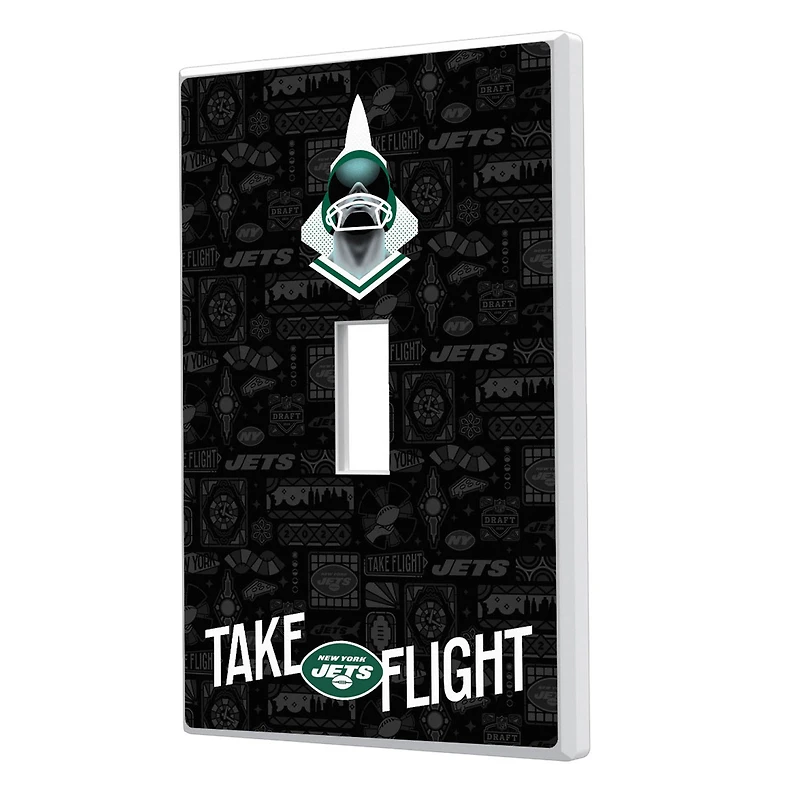 New York Jets 2024 Illustrated Limited Edition Single Toggle Light Switch Plate