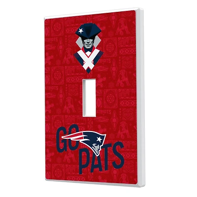 New England Patriots 2024 Illustrated Limited Edition Single Toggle Light Switch Plate