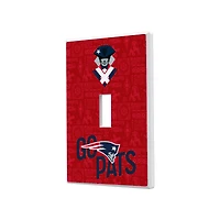 New England Patriots 2024 Illustrated Limited Edition Single Toggle Light Switch Plate