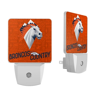Denver Broncos 2024 Illustrated Limited Edition Nightlight Two-Pack