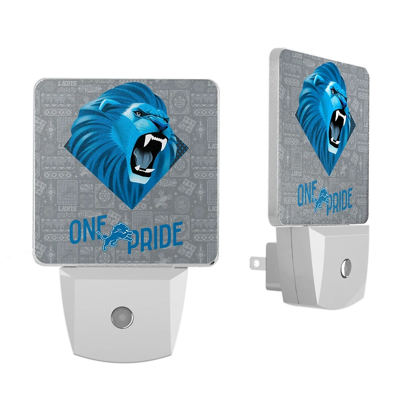 Detroit Lions 2024 Illustrated Limited Edition Nightlight Two-Pack