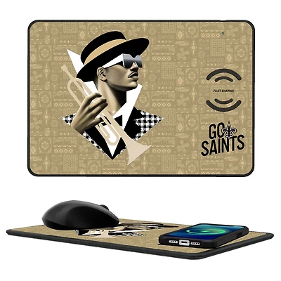 New Orleans Saints 2024 Illustrated Limited Edition Wireless Charger and Mouse Pad