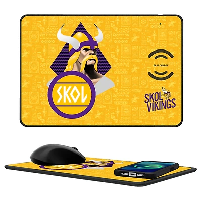 Minnesota Vikings 2024 Illustrated Limited Edition Wireless Charger and Mouse Pad