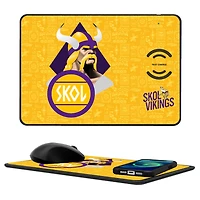 Minnesota Vikings 2024 Illustrated Limited Edition Wireless Charger and Mouse Pad