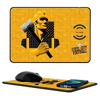 Pittsburgh Steelers 2024 Illustrated Limited Edition Wireless Charger and Mouse Pad