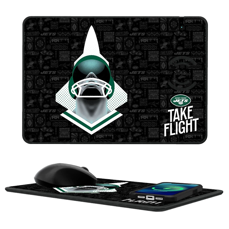 New York Jets 2024 Illustrated Limited Edition Wireless Charger and Mouse Pad