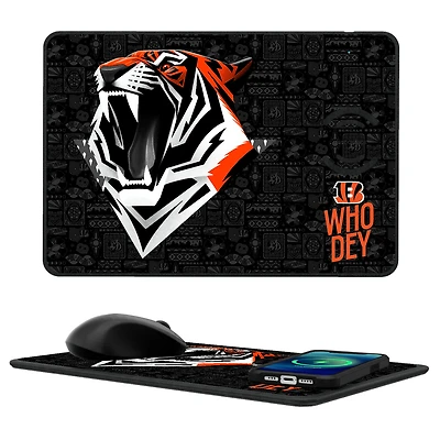 Cincinnati Bengals 2024 Illustrated Limited Edition Wireless Charger and Mouse Pad