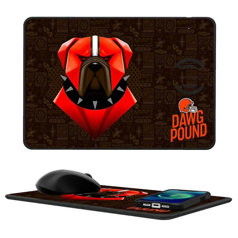 Cleveland Browns 2024 Illustrated Limited Edition Wireless Charger and Mouse Pad