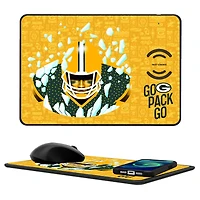 Green Bay Packers 2024 Illustrated Limited Edition Wireless Charger and Mouse Pad