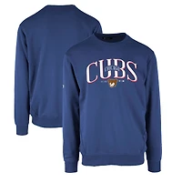 Men's Levelwear Royal Chicago Cubs Zane Cooperstown Collection Retro Spellout Pullover Sweatshirt