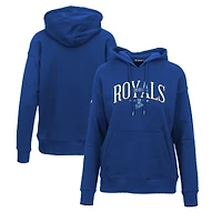 Women's Levelwear Royal Kansas City Royals Adorn Cooperstown Collection Retro Spellout Pullover Hoodie