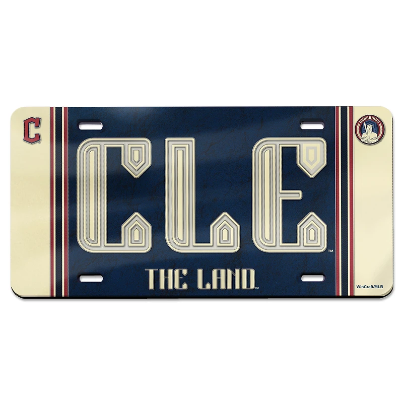 WinCraft Cleveland Guardians 2024 City Connect Laser Cut Acrylic License Plate