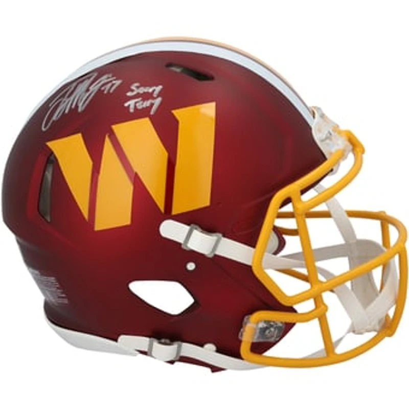 Terry McLaurin Washington Commanders Autographed Speed Authentic Helmet with "Scary Terry" Inscription