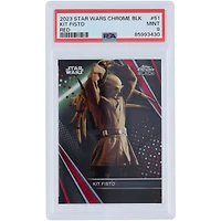 Kit Fisto Star Wars 2023 Topps Star Wars Chrome Black Red Refractor #51 #5/5 PSA Authenticated 9 Card