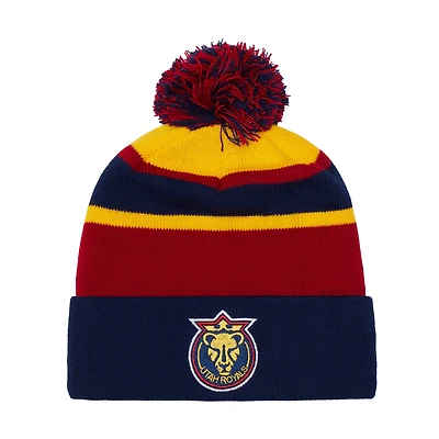 Blue Utah Royals Cuffed Knit Hat with Pom